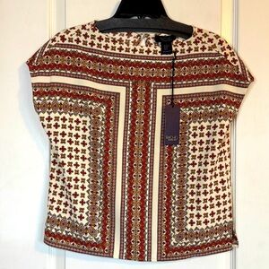 Rachel Zoe Vibrant Red/Yellow Women's Top Size - XS